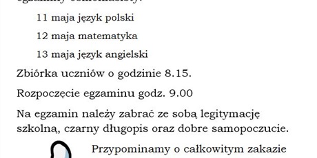 Egzamin ósmoklasisty - komunikat