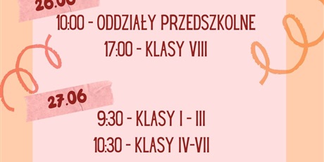 Zakończenie roku szkolnego 2024/2025