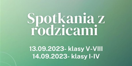 Spotkania z rodzicami